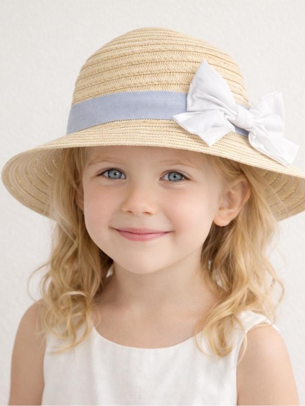 NWT Joie Kids Straw Sun Hat with Yellow Bow